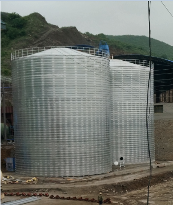 岳塘粮食钢板仓的安装全过程不用热焊接